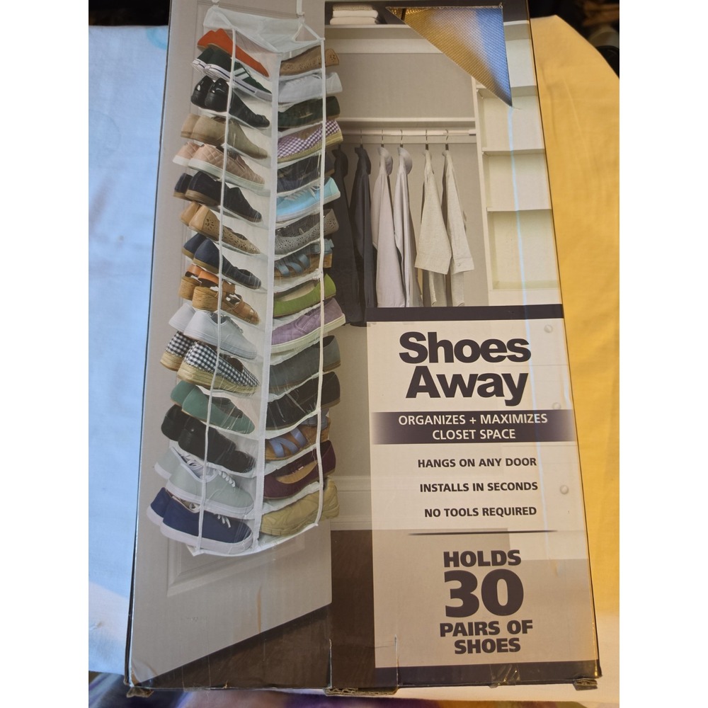 Ideaworks Shoes Away Over The Door 30 Pair Shoe Organizer
